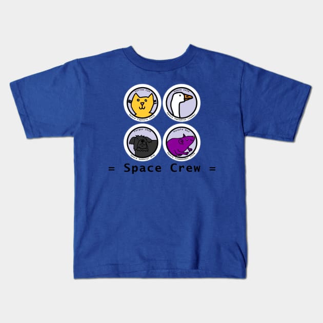 Space Crew 2420 with Space Commander Purple Rat Kids T-Shirt by ellenhenryart